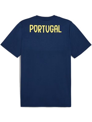 Portugal t-shirt décontracté pour adulte uniforme d'entraînement bleu marine spécial vêtements de sport de football pour hommes hauts de football chemise de sport 2025-2026
